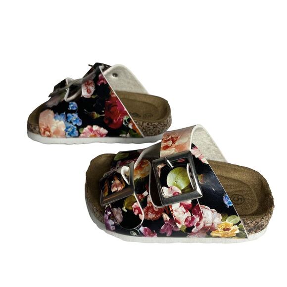 Ositos Baby Toddler Girl's Sz 5 Buckle Strap Cork Sandals Slides Floral CUTE - Picture 6 of 8